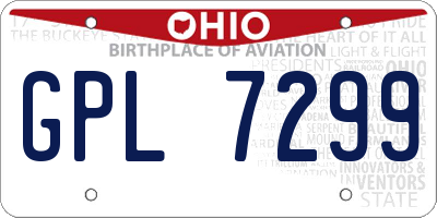 OH license plate GPL7299