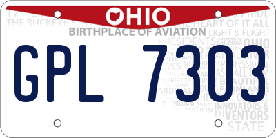OH license plate GPL7303