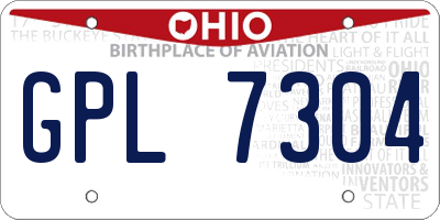 OH license plate GPL7304