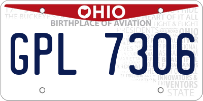 OH license plate GPL7306