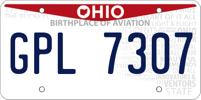 OH license plate GPL7307