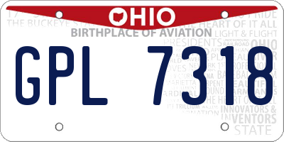 OH license plate GPL7318
