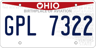 OH license plate GPL7322