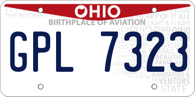 OH license plate GPL7323