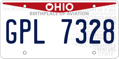 OH license plate GPL7328