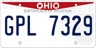OH license plate GPL7329