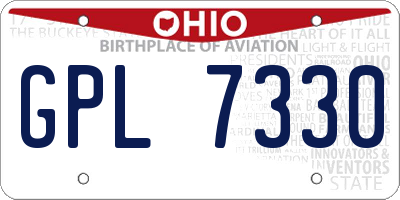 OH license plate GPL7330