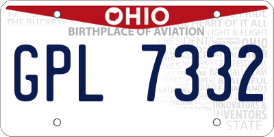 OH license plate GPL7332