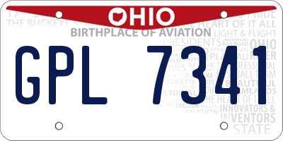 OH license plate GPL7341