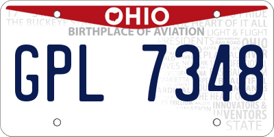 OH license plate GPL7348