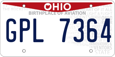 OH license plate GPL7364