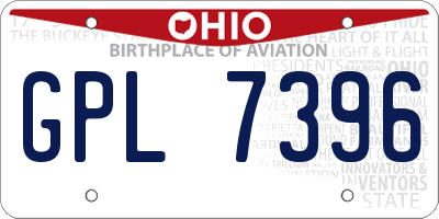 OH license plate GPL7396