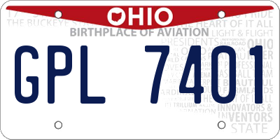 OH license plate GPL7401