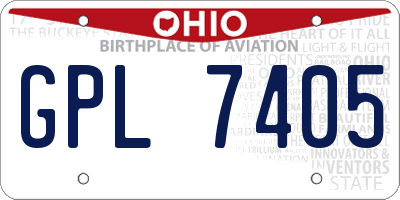 OH license plate GPL7405