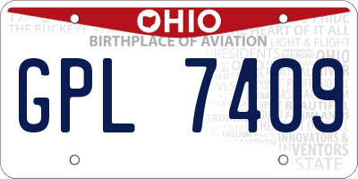 OH license plate GPL7409