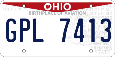OH license plate GPL7413