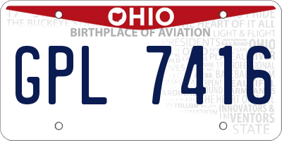 OH license plate GPL7416