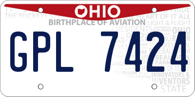 OH license plate GPL7424