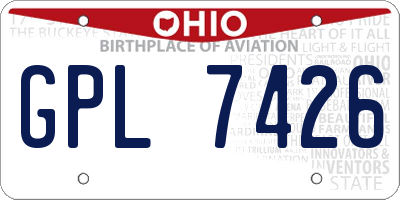 OH license plate GPL7426