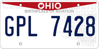 OH license plate GPL7428