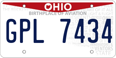 OH license plate GPL7434