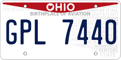 OH license plate GPL7440