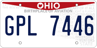 OH license plate GPL7446
