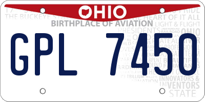 OH license plate GPL7450
