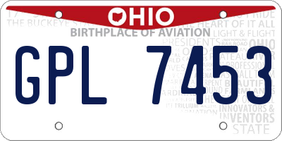 OH license plate GPL7453