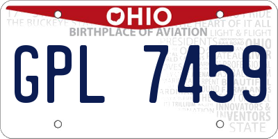 OH license plate GPL7459