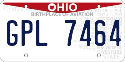 OH license plate GPL7464
