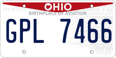 OH license plate GPL7466
