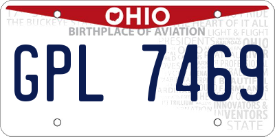 OH license plate GPL7469