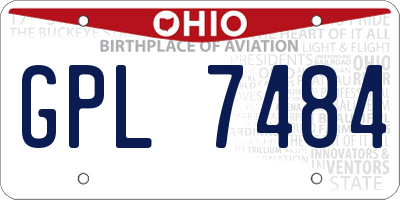 OH license plate GPL7484