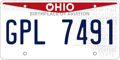 OH license plate GPL7491