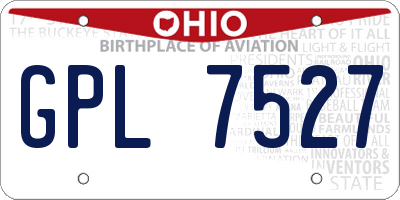 OH license plate GPL7527