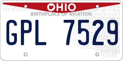 OH license plate GPL7529