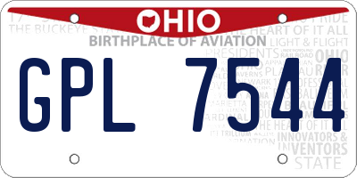 OH license plate GPL7544