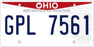 OH license plate GPL7561