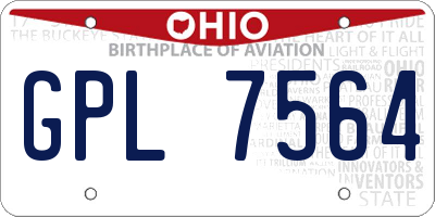 OH license plate GPL7564