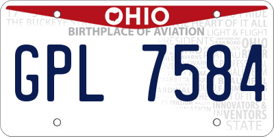 OH license plate GPL7584