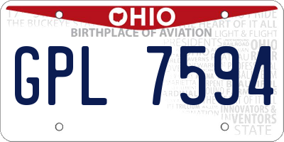 OH license plate GPL7594