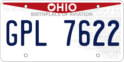 OH license plate GPL7622