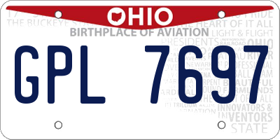 OH license plate GPL7697