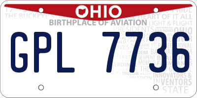 OH license plate GPL7736