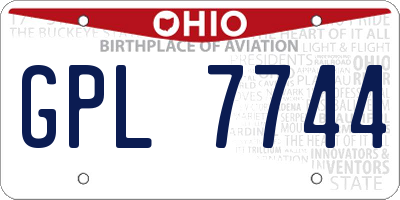 OH license plate GPL7744