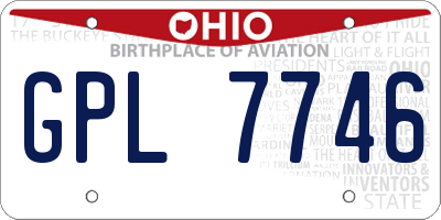 OH license plate GPL7746
