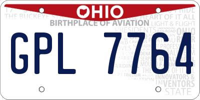OH license plate GPL7764