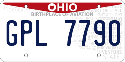 OH license plate GPL7790