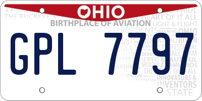 OH license plate GPL7797